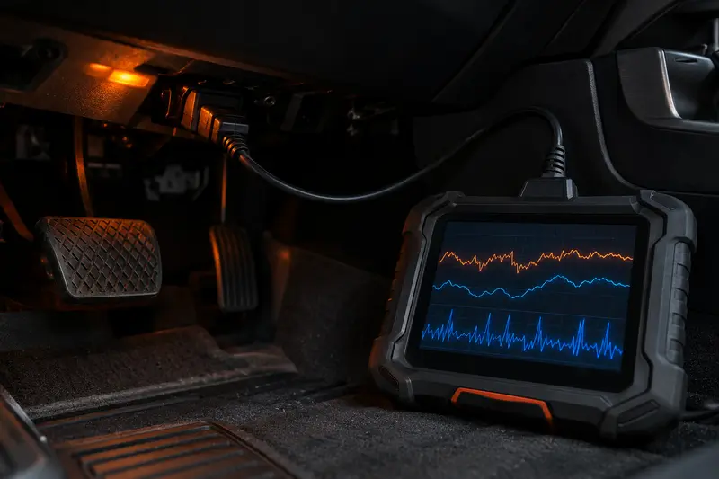Diagnostic scanner reading live data